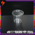 Matériau en PET Tasses en plastique opaque de 150 ml en plastique opaque avec couvercles plats